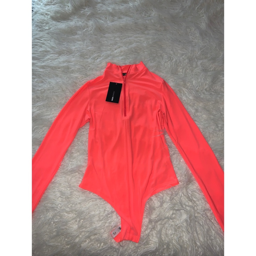 Fashion Nova Neon Orange Bodysuit
